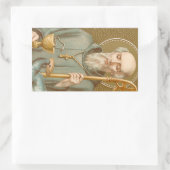 Sticker Rectangulaire Saint Benoît de Nursia (JM 07) (Sac)