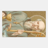 Sticker Rectangulaire Saint Benoît de Nursia (JM 07) (Devant)