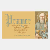 Sticker Rectangulaire Saint Benoît de Nursia (JM 07; Citation sur la pri (Devant)