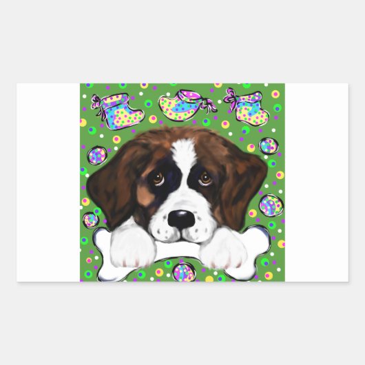 Sticker Rectangulaire Saint-Bernard (Devant)