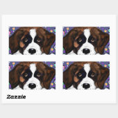 Sticker Rectangulaire Saint-Bernard (Feuille)