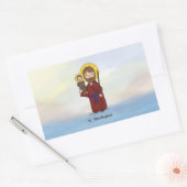 Sticker Rectangulaire Saint Christopher Fête Saint (Enveloppe)