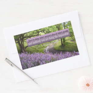 Sticker Rectangulaire Saint François d'Assise Citation Inspirante Possib