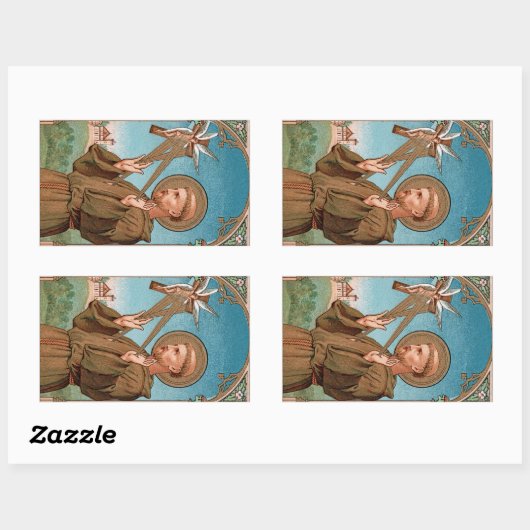 Sticker Rectangulaire Saint François d'Assise, Pater Seraphicus (SAU 040 (Feuille)