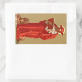 Sticker Rectangulaire Saint Jérôme, cardinal avec Lion (P 004) (Sac)