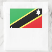 Sticker Rectangulaire Saint-Kitts-et-Nevis (Sac)