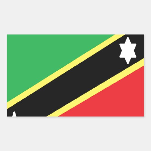 Sticker Rectangulaire Saint-Kitts-et-Nevis (Devant)