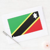 Sticker Rectangulaire Saint-Kitts-et-Nevis (Enveloppe)