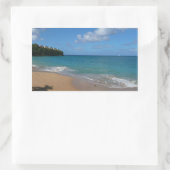 Sticker Rectangulaire Saint Lucia Beach Paysage tropical (Sac)