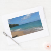 Sticker Rectangulaire Saint Lucia Beach Paysage tropical (Enveloppe)