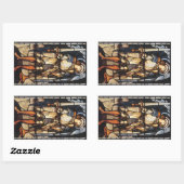 Sticker Rectangulaire Saint Michael par Sir Edward Coley Burne-Jones (Feuille)