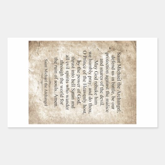 Sticker Rectangulaire Saint Michel l'Archange (Devant)