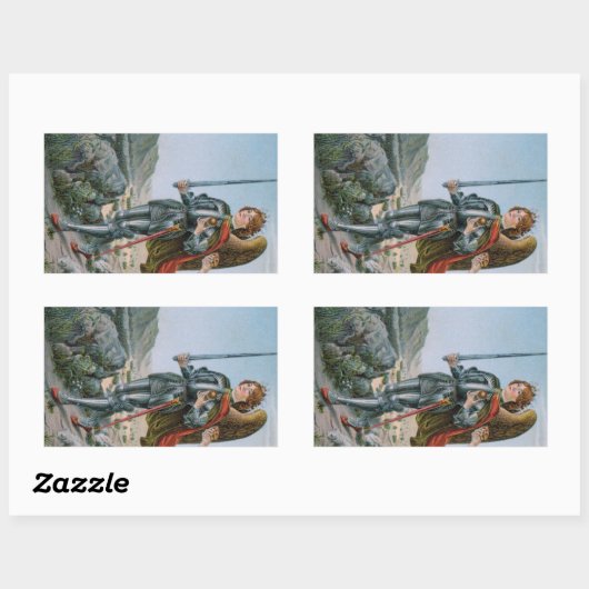 Sticker Rectangulaire Saint Michel l'Archange (détail ; M 017) (Feuille)