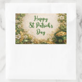 Sticker Rectangulaire Saint-Patrick férié fantaisiste  (Sac)