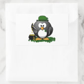 Sticker Rectangulaire Saint Patrick le jour du Lucky Penguin (Sac)
