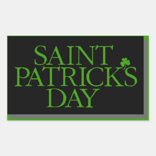 Sticker Rectangulaire Saint Patrick's Day (Devant)