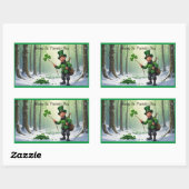 Sticker Rectangulaire Saint Patrick's Day (Feuille)