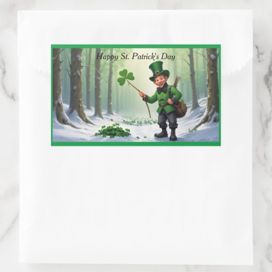 Sticker Rectangulaire Saint Patrick's Day (Sac)