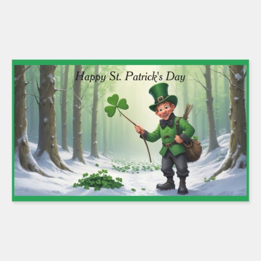 Sticker Rectangulaire Saint Patrick's Day (Devant)
