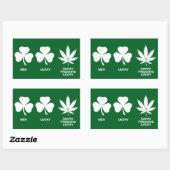Sticker Rectangulaire Saint Patricks Funny Party pour les gars (Feuille)