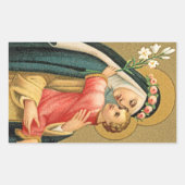 Sticker Rectangulaire Saint Rose de Lima et le Christ Enfant (M 023) (Devant)