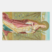 Sticker Rectangulaire Sainte Agnès de Rome (BC 01) (Devant)