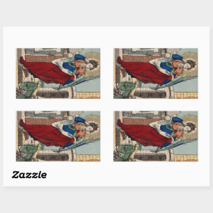 Sticker Rectangulaire Sainte-Barbe avec artillerie (M 007)