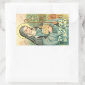 Sticker Rectangulaire Sainte Brigitte d'Irlande (M 014) (Sac)