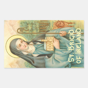 Sticker Rectangulaire Sainte Brigitte d'Irlande (M 014)