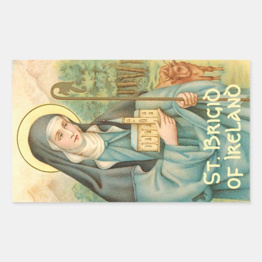 Sticker Rectangulaire Sainte Brigitte d'Irlande (M 014) (Devant)