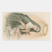 Sticker Rectangulaire Sainte-Rita de Cascia (M 015) (Devant)