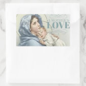 Sticker Rectangulaire Sainte Vierge Marie avec Bébé Jésus (Sac)