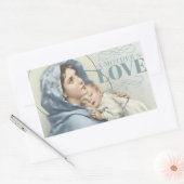 Sticker Rectangulaire Sainte Vierge Marie avec Bébé Jésus (Enveloppe)