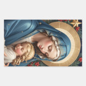 Sticker Rectangulaire Sainte Vierge Marie Traditionnelle Catholique (Devant)