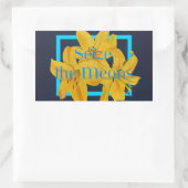 Sticker Rectangulaire Saisir les moyens avec Lys bleu et jaune (Sac)
