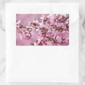 Sticker Rectangulaire Sakura Cherry Blossoms Pastel Pink Layers (Sac)