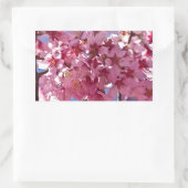 Sticker Rectangulaire Sakura Cherry Blossoms Red Stars (Sac)