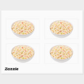 Sticker Rectangulaire Salade de macaroni crémeuse avec assaisonnement (Feuille)