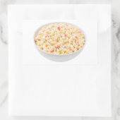 Sticker Rectangulaire Salade de macaroni crémeuse avec assaisonnement (Sac)