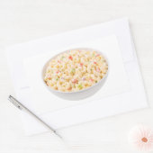 Sticker Rectangulaire Salade de macaroni crémeuse avec assaisonnement (Enveloppe)