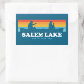 Sticker Rectangulaire Salem Lake North Carolina Canoe (Sac)