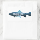 Sticker Rectangulaire Salem Lake North Carolina Fish (Sac)