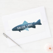 Sticker Rectangulaire Salem Lake North Carolina Fish (Enveloppe)