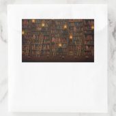 Sticker Rectangulaire Salle de lecture de l'ancienne bibliothèque (Sac)