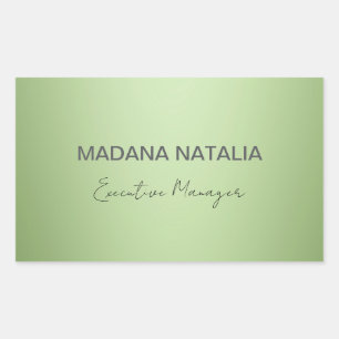 Sticker Rectangulaire Salon de beauté de luxe Mint Green