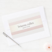 Sticker Rectangulaire Salon de beauté rose pâle satiné et Spa (Enveloppe)