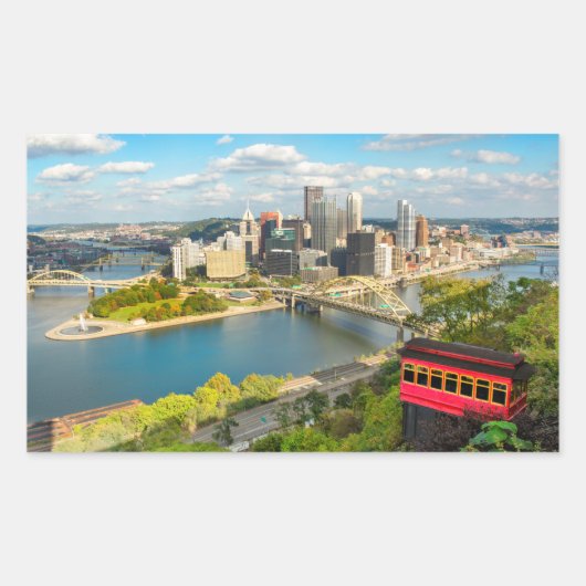Sticker Rectangulaire Salutation De Pittsburgh PA (Devant)