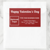 Sticker Rectangulaire Salutation de Saint-Valentin en rouge (Sac)