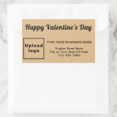 Sticker Rectangulaire Salutation de Saint-Valentin pour la lumière Brown (Sac)