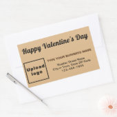 Sticker Rectangulaire Salutation de Saint-Valentin pour la lumière Brown (Enveloppe)